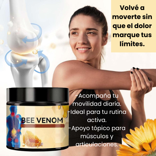 "Crema natural de abeja recuperación y movilidad en pocos días"